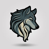 Fototapeta Sport - wolf head sign
