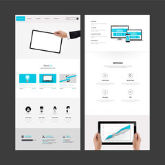 Canvas Print - one page website template design