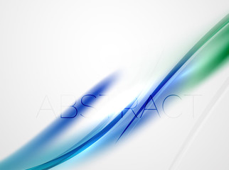 Vector blurred wave abstract template