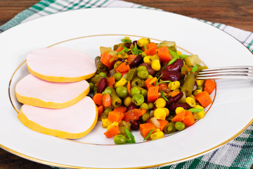 Mexican Mix of Vegetables. Tomatoes, Beans, Celery Root, Green B