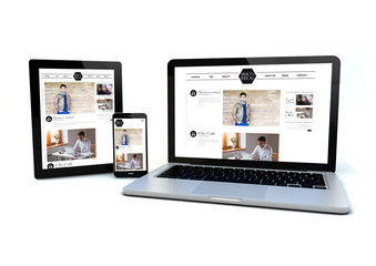 Wall Mural - responsive design concept blog fashion