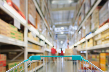 abstract blur supermarket aisle