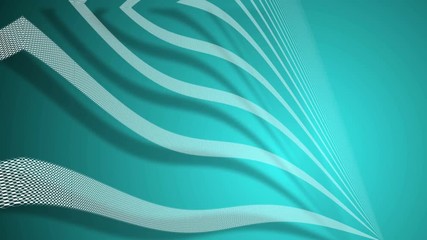 Wall Mural - vector slowly rippling stripes on a teal background. ultra high definition 4k animation loop.