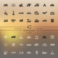 Wall Mural - Set of transport icons