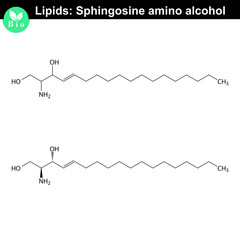 Wall Mural - Sphingosine alcohol molecule