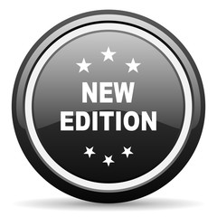 Poster - new edition black circle glossy web icon