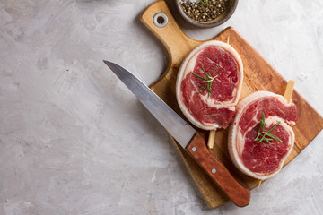 Wall Mural - Thick raw beef roll with seasoning