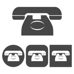 Wall Mural - Old phone icon - vector icons set