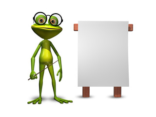 Wall Mural - Frog with a pointer