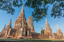 Old Temple Wat Chaiwatthanaram Of Ayuthaya Province( Ayutthaya Historical Park )Asia Thailand