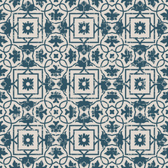 Naklejka na meble Seamless worn out antique background 251_spiral cross flower vine