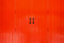 Old Red Wooden Door Background