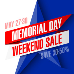 Wall Mural - Memorial Day Weekend Sale banner