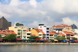 Fototapeta Miasto - Boat Quay, Singapore