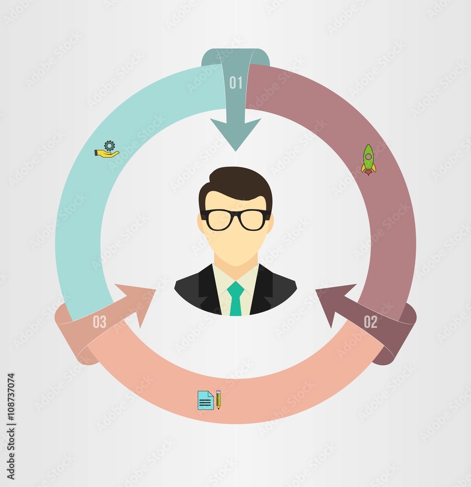 Infographic Template. Data Visualization. Can be used for workflow ...