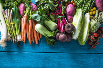 Wall Mural - Local market fresh vegetable, garden produce