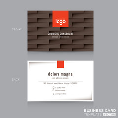 Wall Mural - modern brown business card name card template