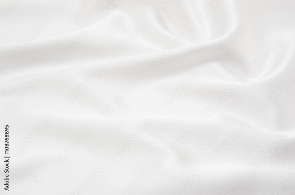 white satin fabric as background - obrazy, fototapety, plakaty 