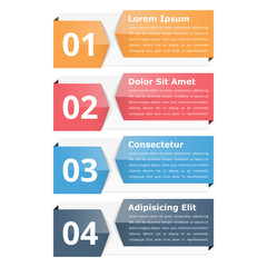 Wall Mural - Infographic Objects with Numbers and Text
