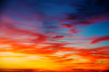 Wall Mural - Vivid sky illuminated by the sunset