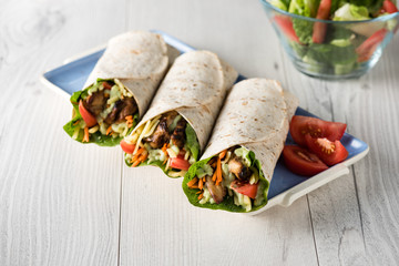 Poster - Grilled chicken burrito wraps