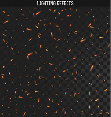 Wall Mural - sparks isolated realistic lighting with transparency for design.sparks realistic effect. sparks from
