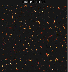 Wall Mural - sparks isolated realistic lighting with transparency for design.sparks realistic effect. sparks from