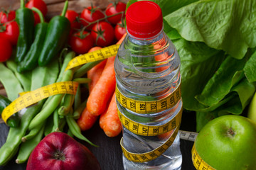 Wall Mural - Healthy food on table