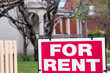 For rent sign in front of homes