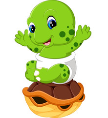 Poster - illustration of Cute turtle cartoon