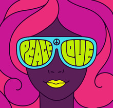 Hippie Love Peace Illustration