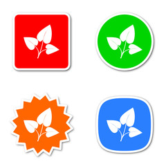 Poster - nature colored vector icons set