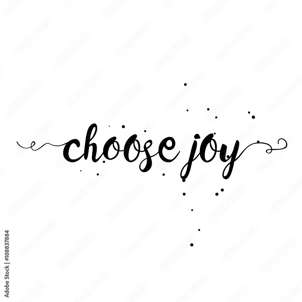 Fotografija Choose joy hand drawn card and lettering Fotografija Choose joy hand drawn card and lettering