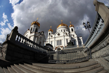 Cathedral of Christ Saviour, Moscow, Russia, april 2016