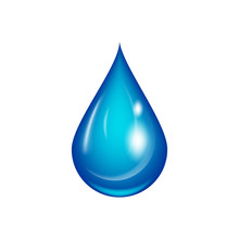 Water Drop Vector Illustration.
