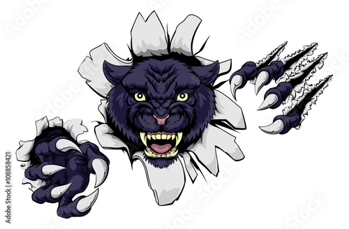 Valokuva  Mean Black Panther Mascot
