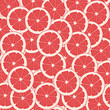 Red grapefruit vector. Seamless pattern background grapefruit. Slices of grapefruit.