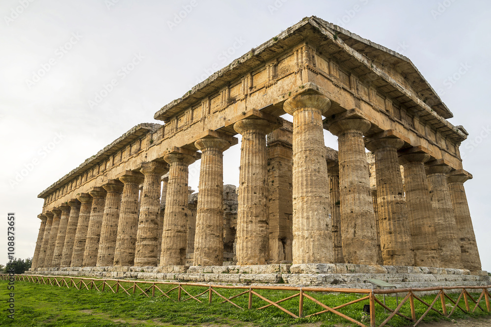 ภาพถ่าย Stock Greek Temples of Paestum - UNESCO World Heritage Site ...