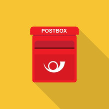 Postbox Flat Design.