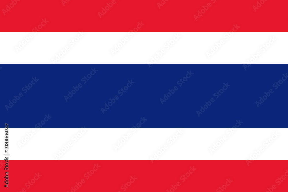 Flag of Thailand - obrazy, fototapety, plakaty 