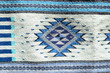 Traditional Mexican ornament in the woven carpet