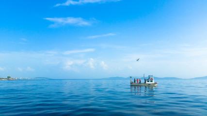 Fishing boat on the sea