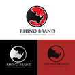 Rhino logo template.Animal logo