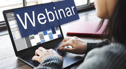 Wall Mural - webinar website online internet netwotking concept