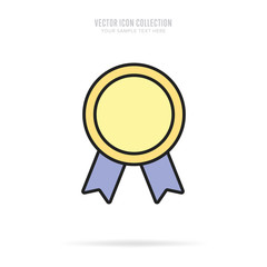 Wall Mural - awards icon vector isolated on white background. flat design style.