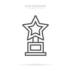 Wall Mural - awards icon vector isolated on white background. linear style.