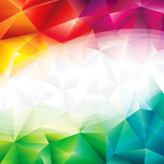 Aufkleber - Abstract geometric green and red background.