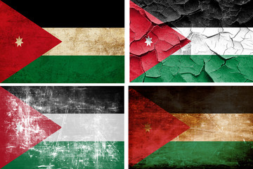 Wall Mural - Jordan flag collection. 4 different flags on white background