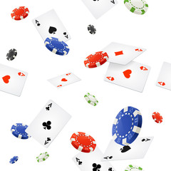 Wall Mural - Casino Background Seamless. Vector