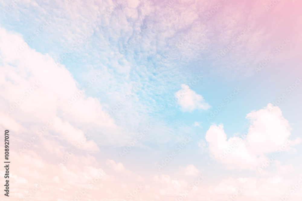 Sky with a pastel colored gradient - obrazy, fototapety, plakaty 